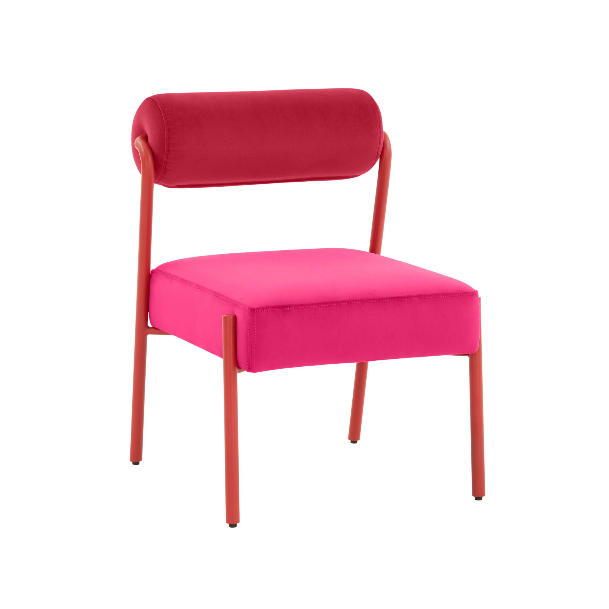 Jolene - Velvet Dining Chair (Set of 2) - Hot Pink