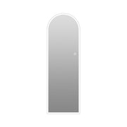 65" X 21" Arched LED Full Length Mirror, Wall Mounted Lighted Full Body Mirror With Frosted Edge Lighting, 3 Color Temperatures & Stepless Dimming - Silver