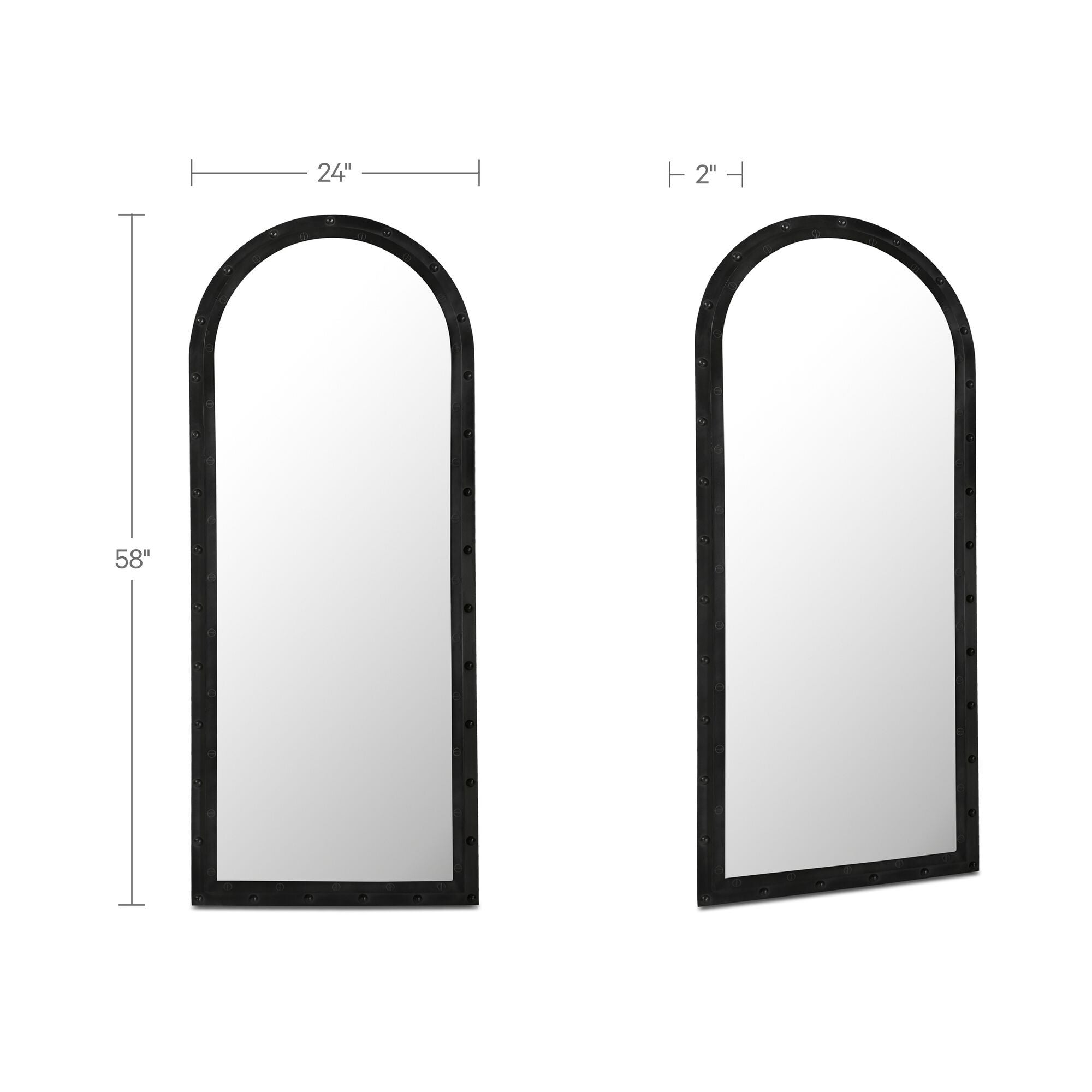 Hughes - Floor Mirror - Gray
