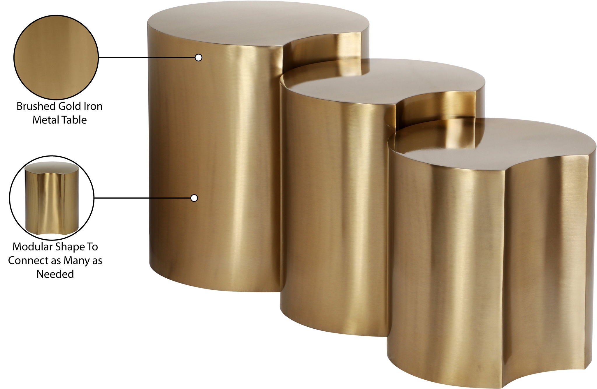 Dimple - 3 Piece Modular End Table