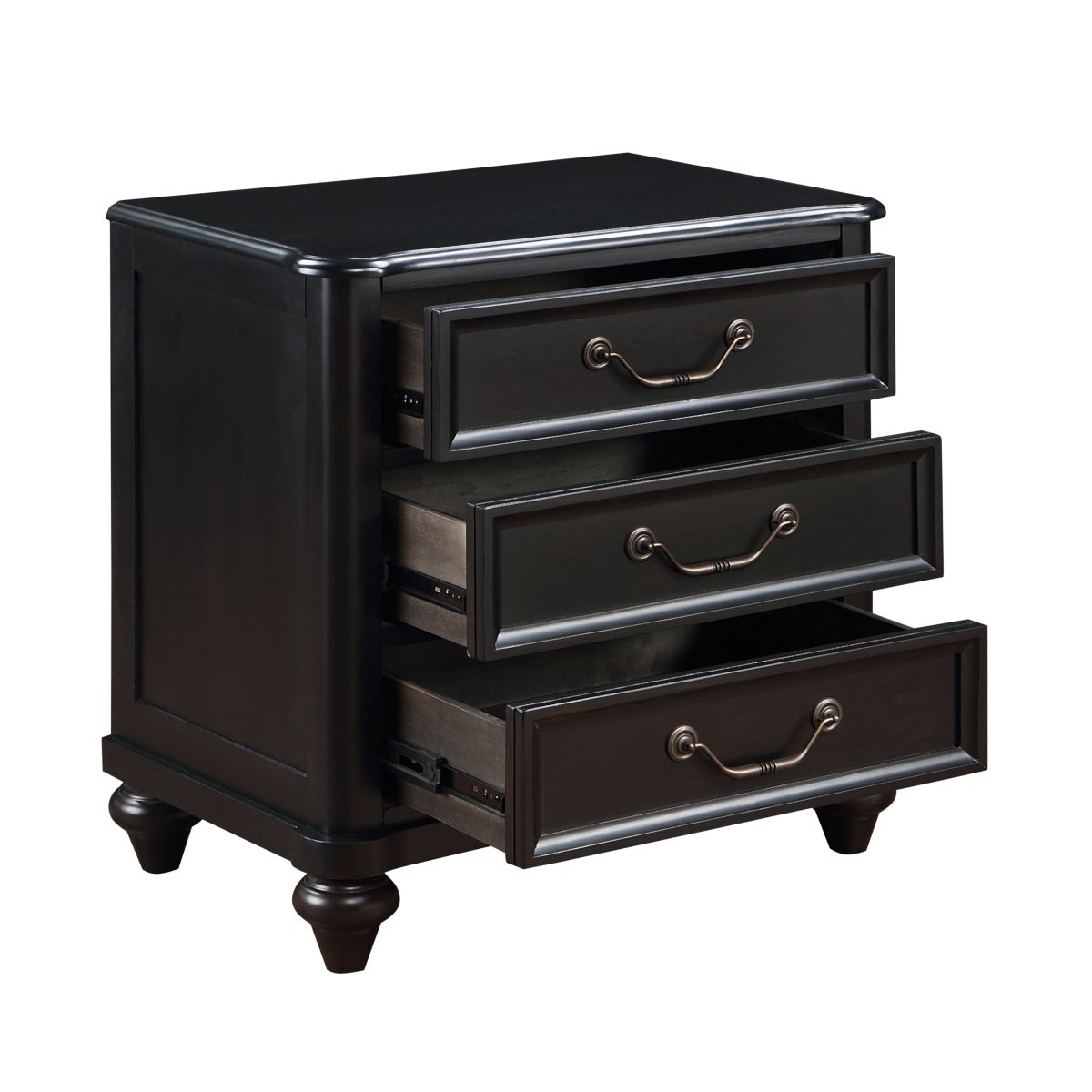 Herman - Nightstand - Charcoal Brown