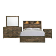 Bailey - Bookcase Panel Bedroom Set With Bluetooth