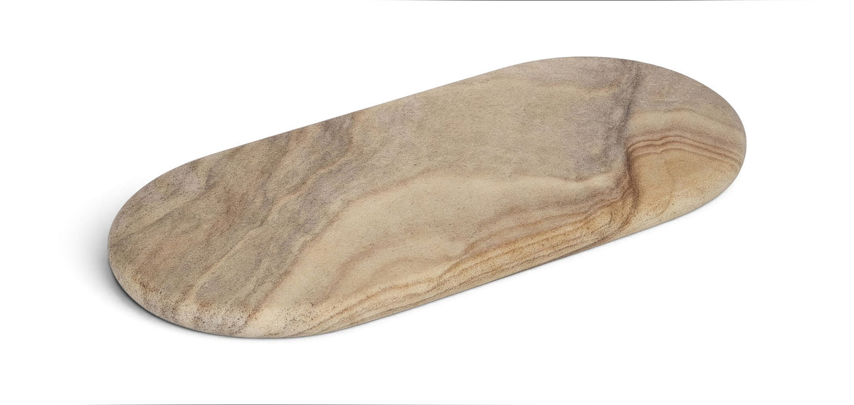 Carrell - Genuine Marble Tray - Sand