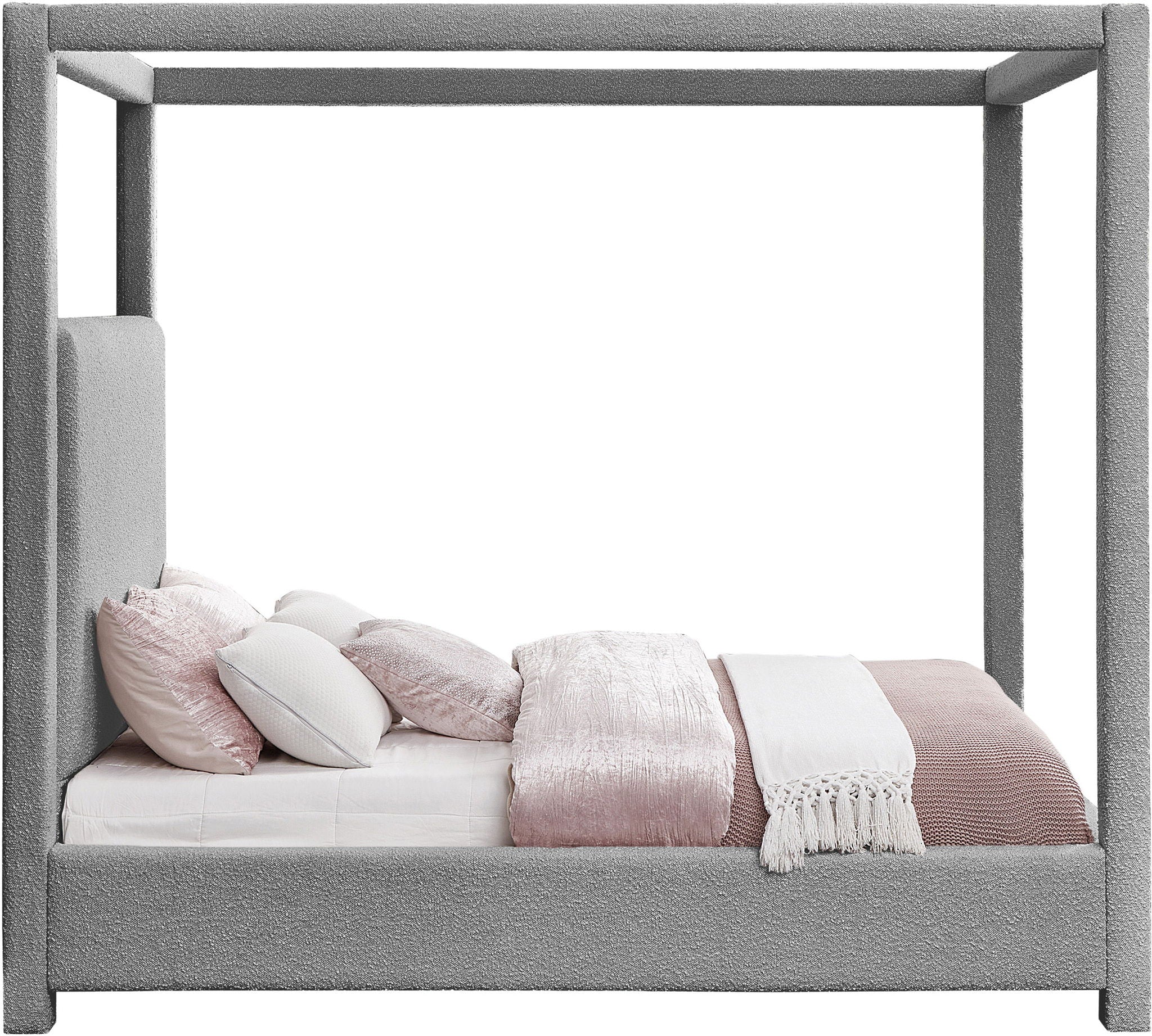 Eden - Boucle Fabric Upholstered Bed