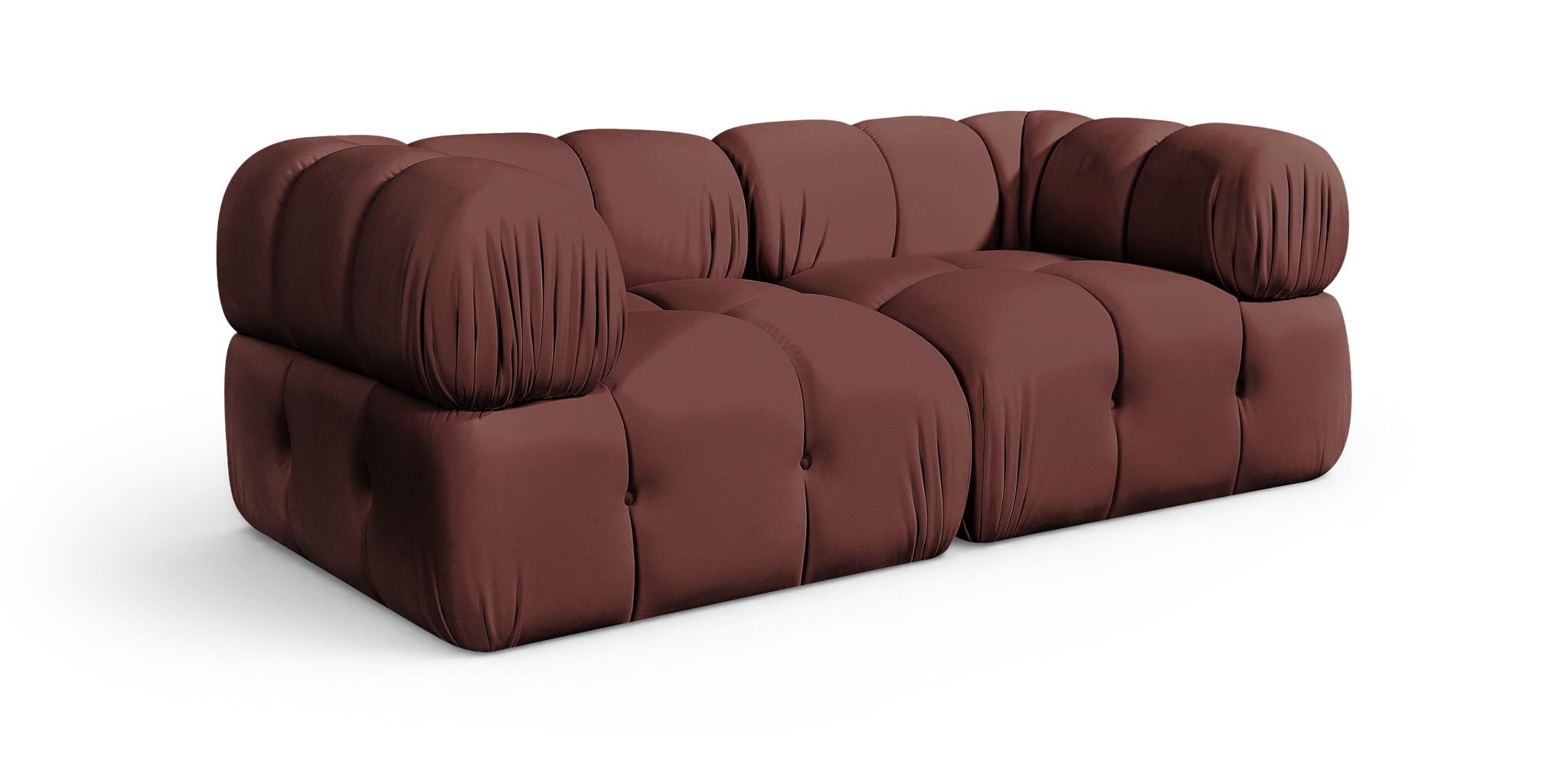 Orin - Velvet Performance Fabric Upholstered 2 Piece Modular Sofa (2 Corner Chairs)