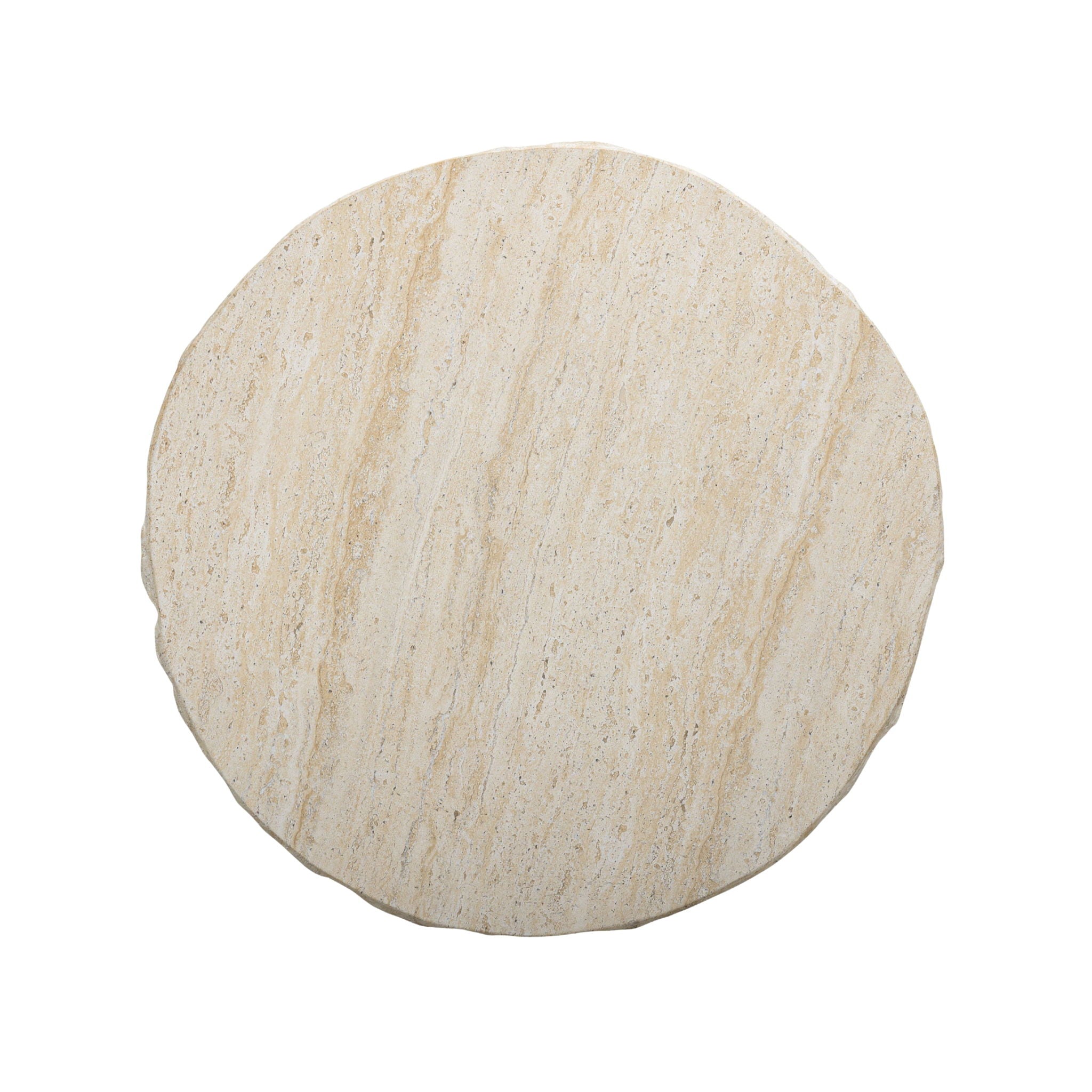 Roxanne - Faux Slab Indoor / Outdoor Side Table - Travertine