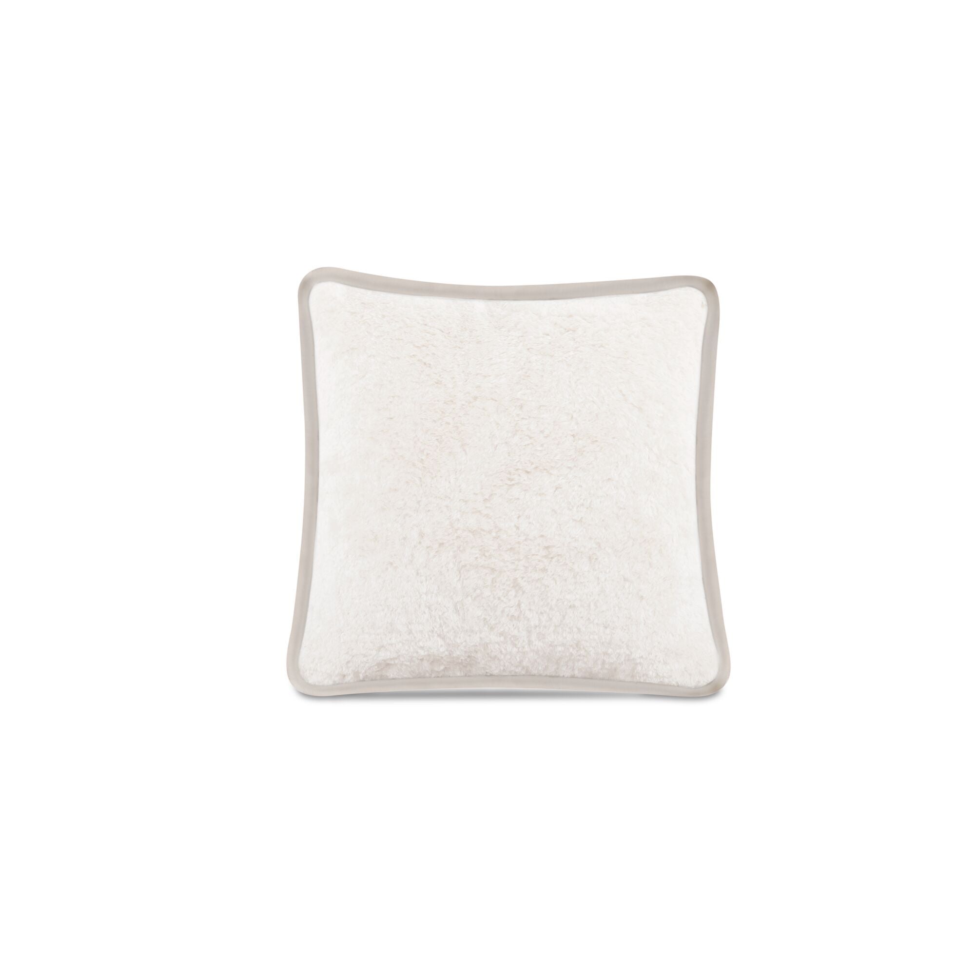 Carr - 20'' Cushion Faux Fur - Cream / White