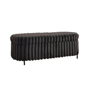 Flip Top Storage Bench With Metal Legs