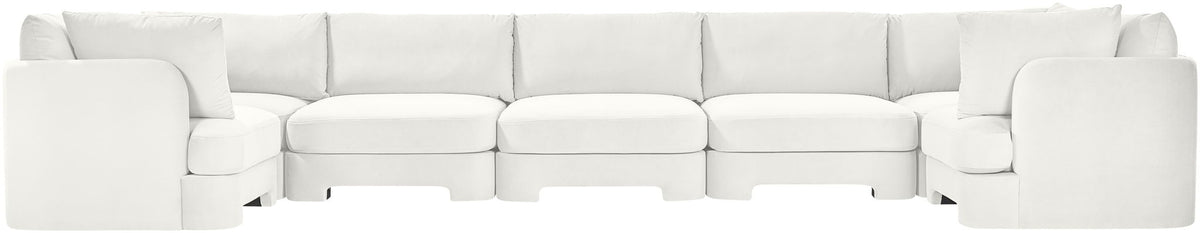 Hammond - Velvet Performance Fabric Upholstered 7 Piece U-Shaped Sectional