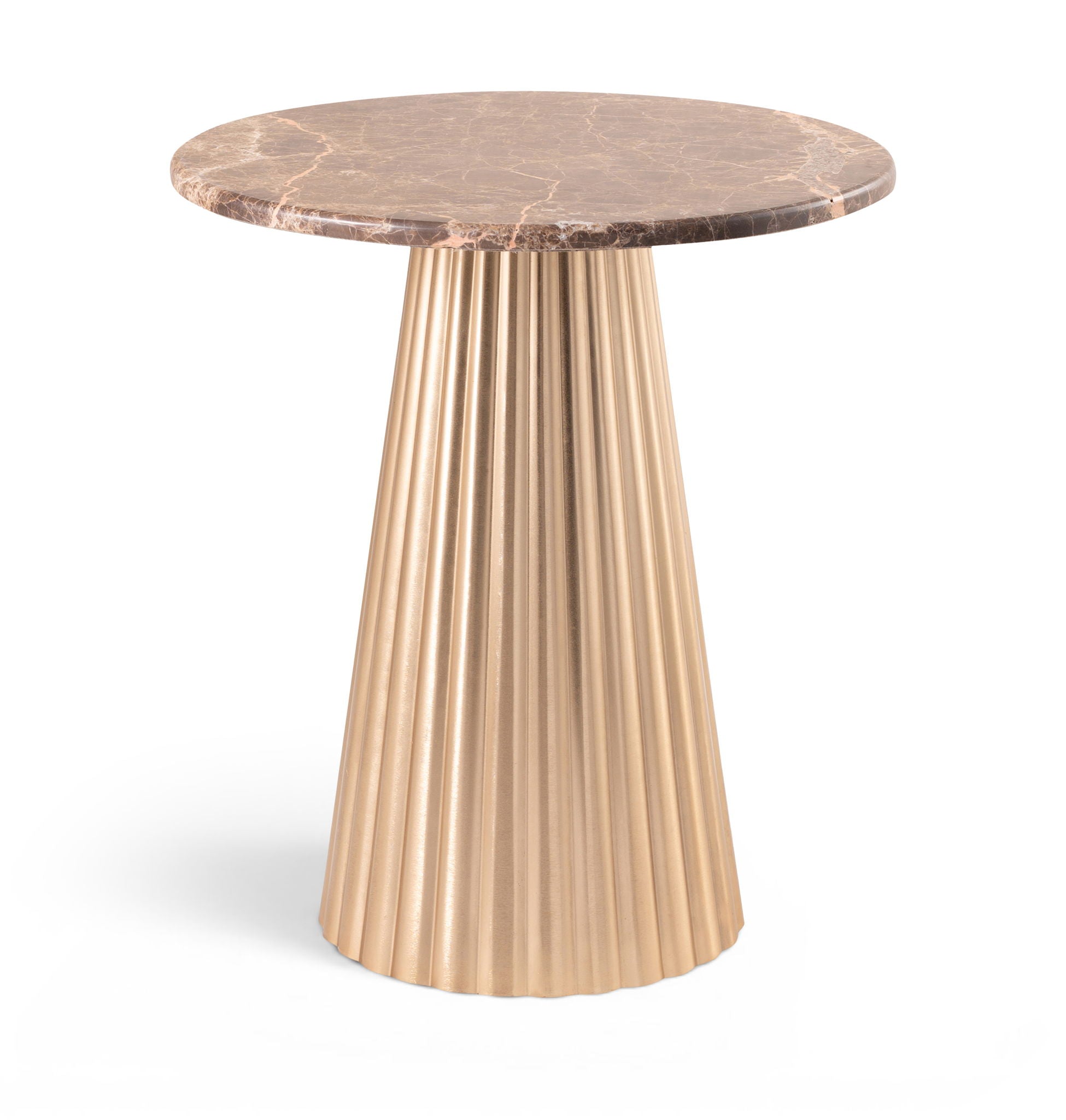 Cindra - Genuine Marble Top And Iron Base Table