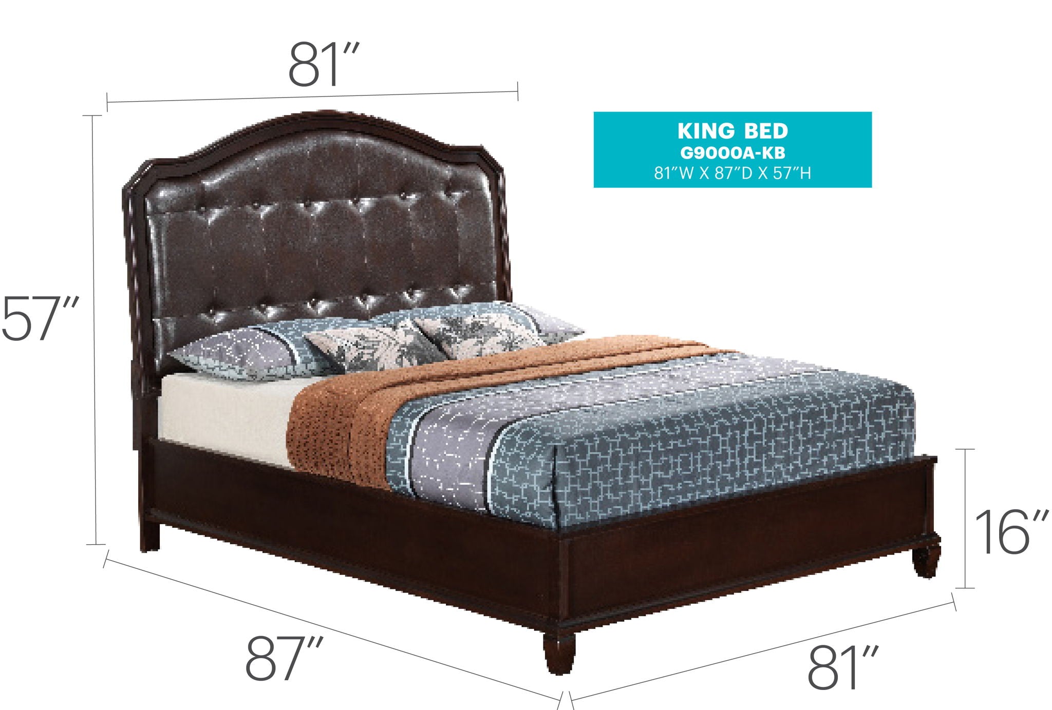 Bed With Transitional Design