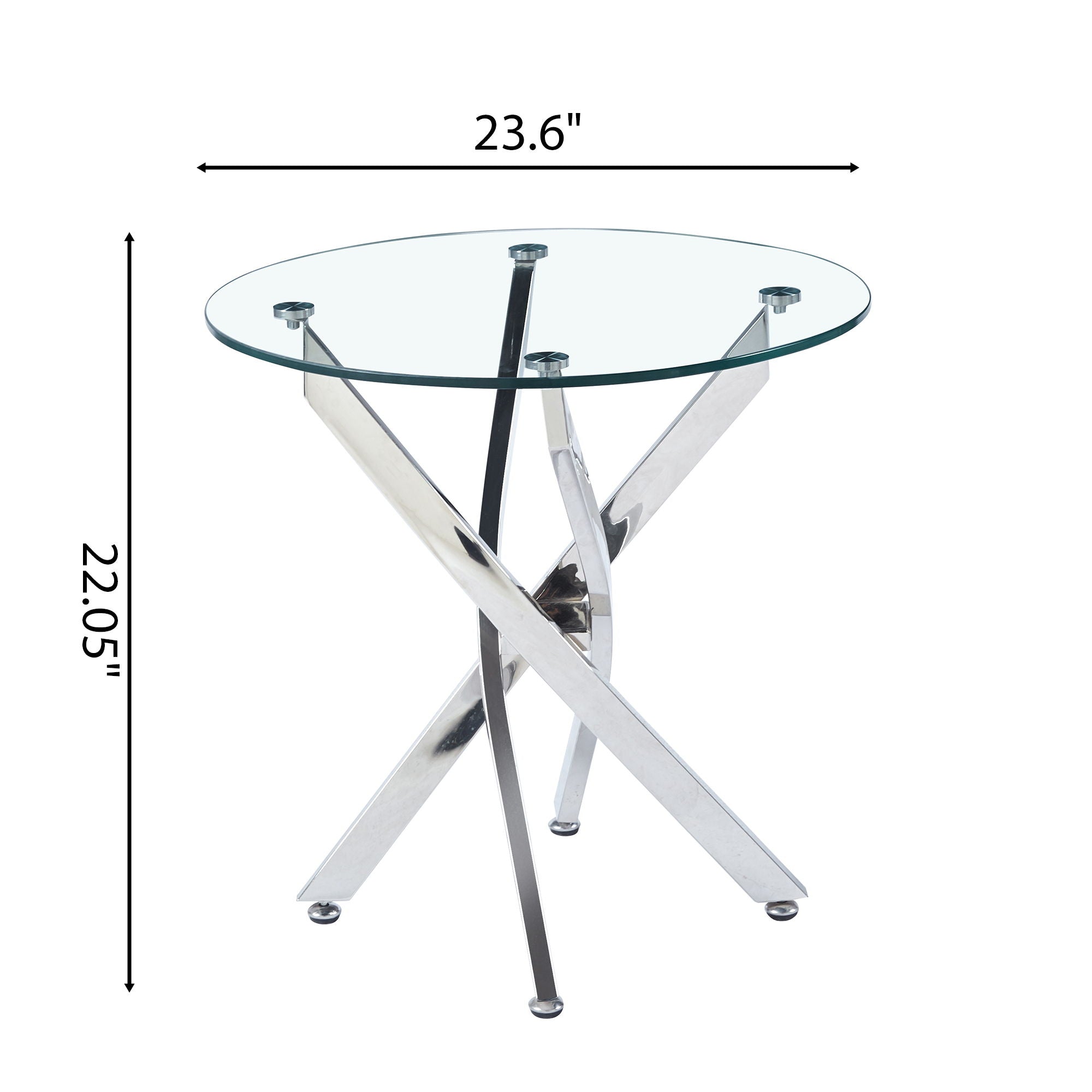 Round Table With Angular Slanted Legs