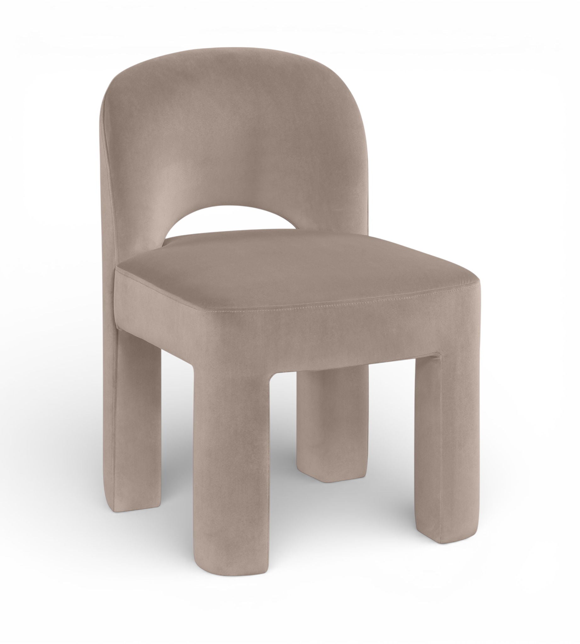 Celine - Velvet Performance Fabric Upholstered Dining Chair (Set of 2) - Taupe