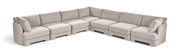 Hammond - Velvet Performance Fabric Upholstered 7 Piece Corner Sectional