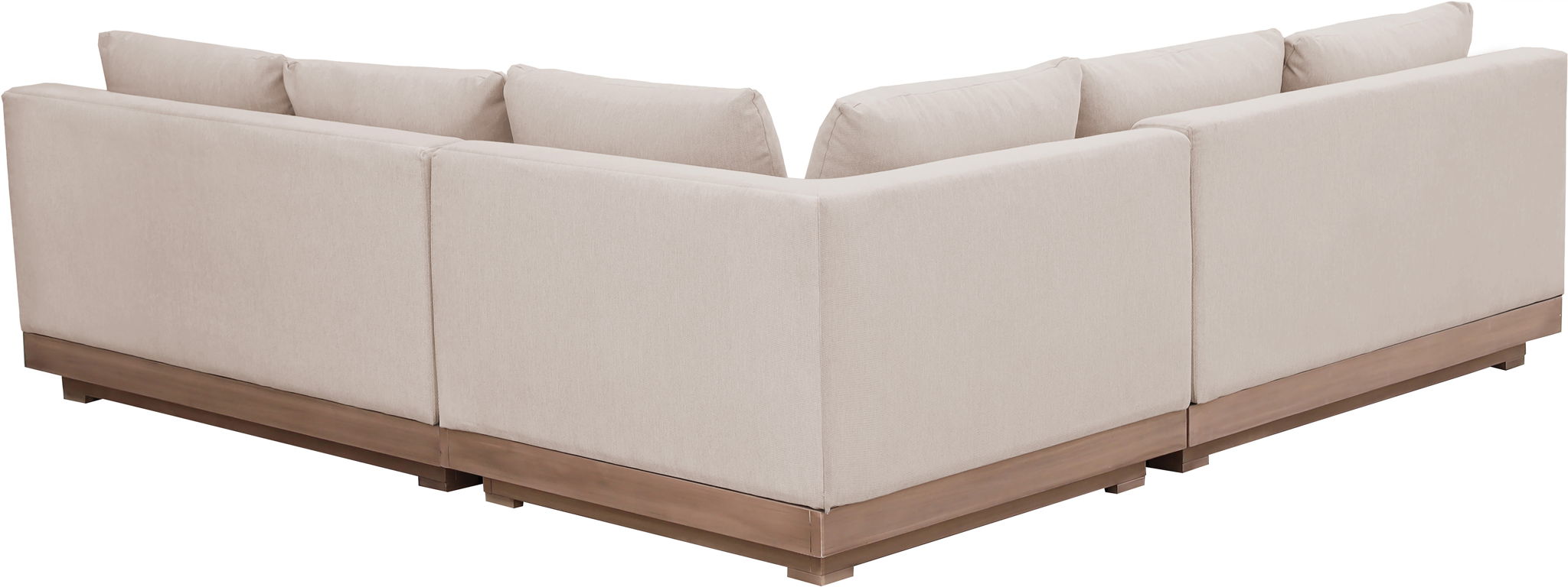 Solace - Olefin Performance Fabric 3 Piece Outdoor Patio Modular Sectional (2 Loveseats & Corner Chair)