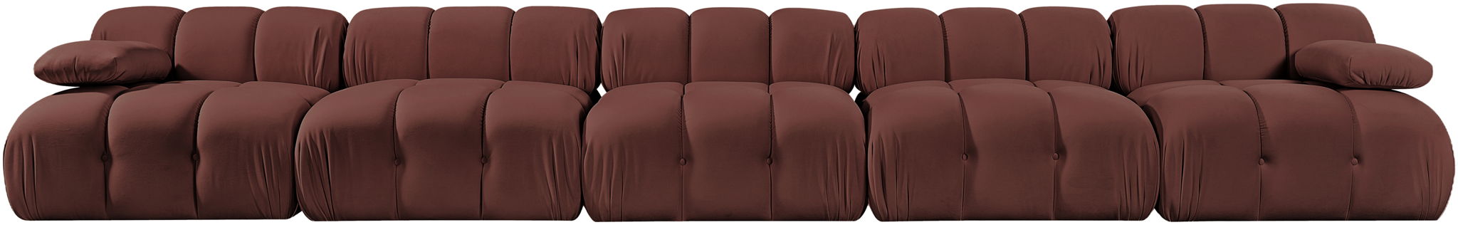 Orin - Velvet 5 Piece Modular Armless Sofa