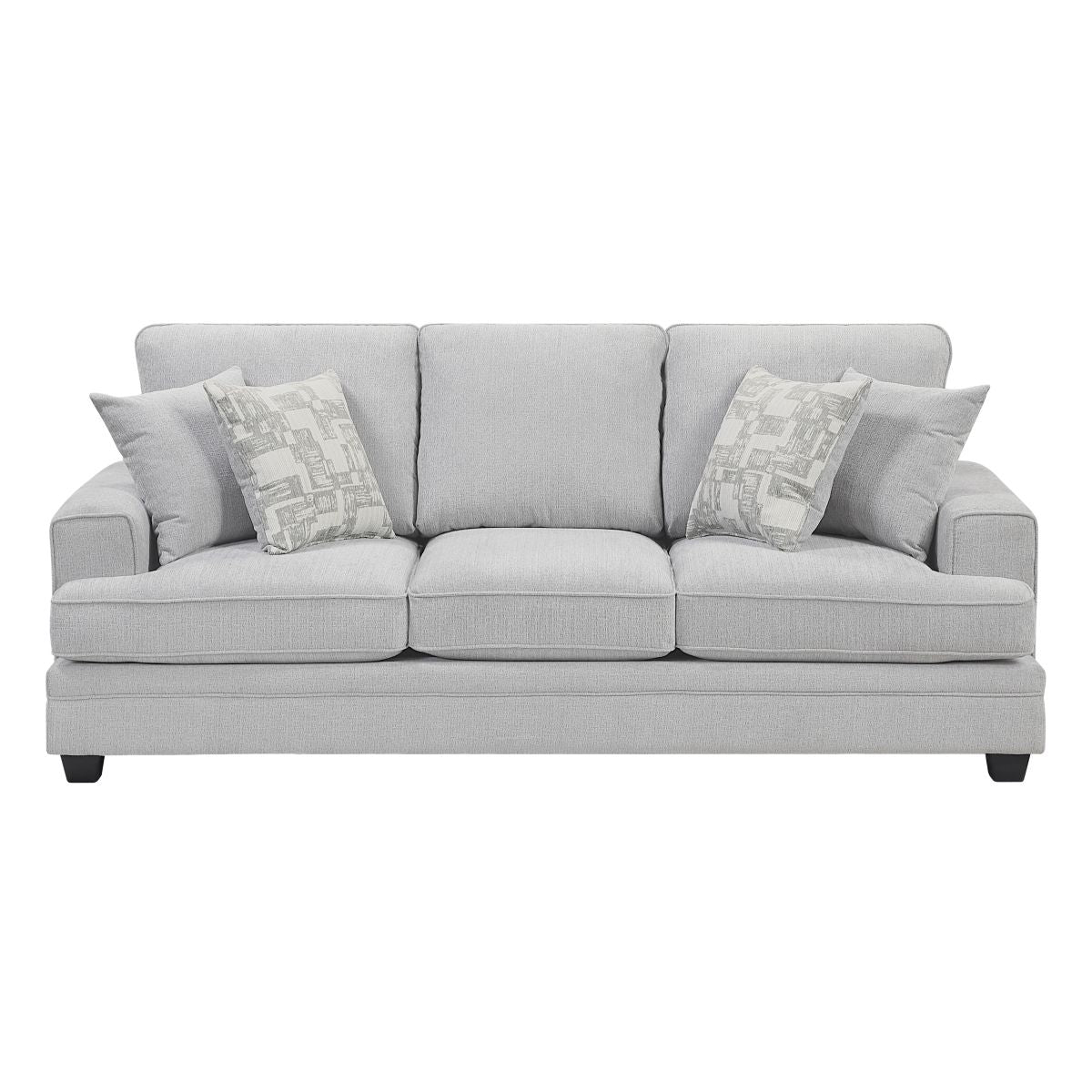 Sarah - Sofa & Loveseat - Pearl Silver