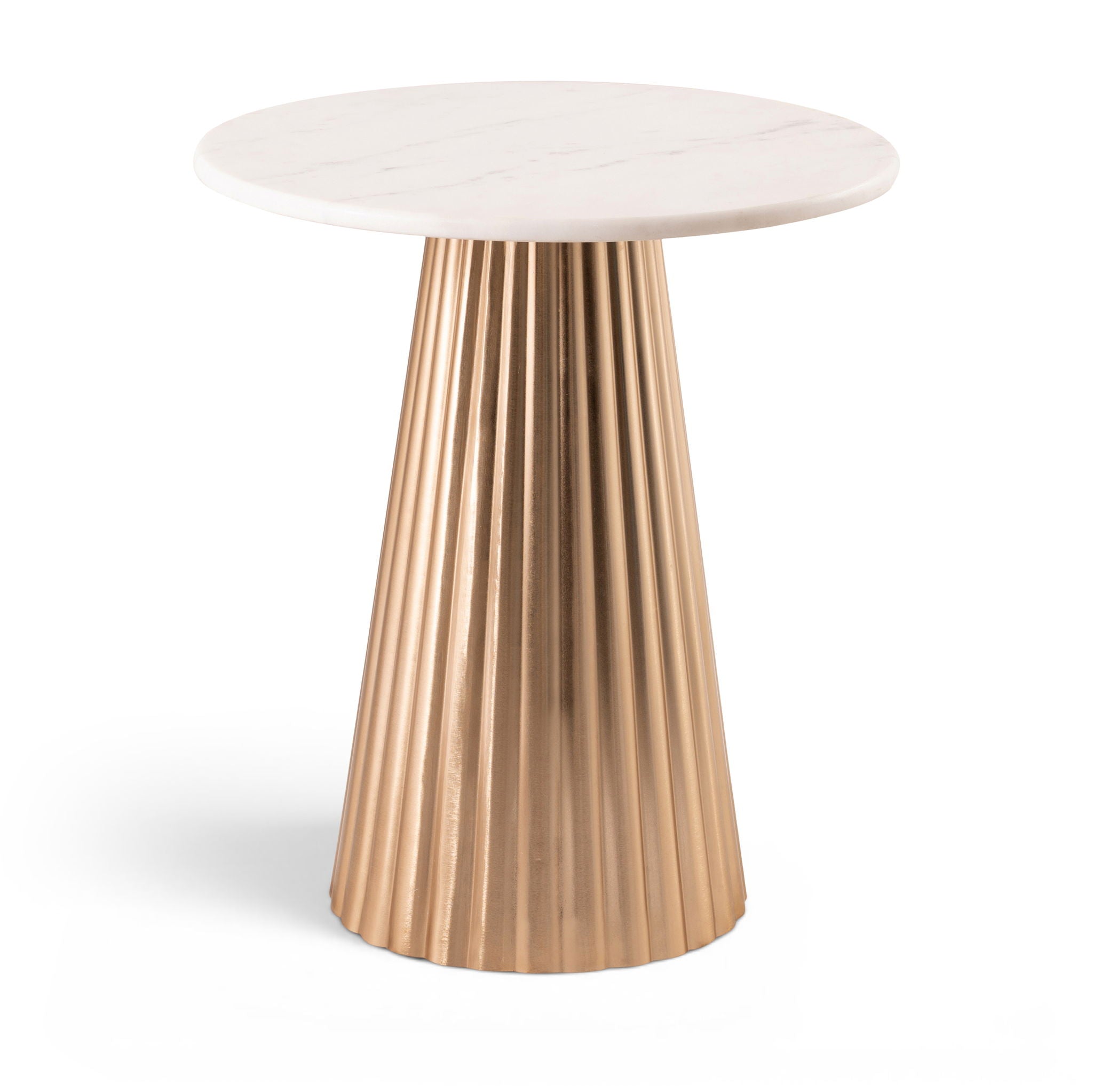 Cindra - Genuine Marble Top And Iron Base Table