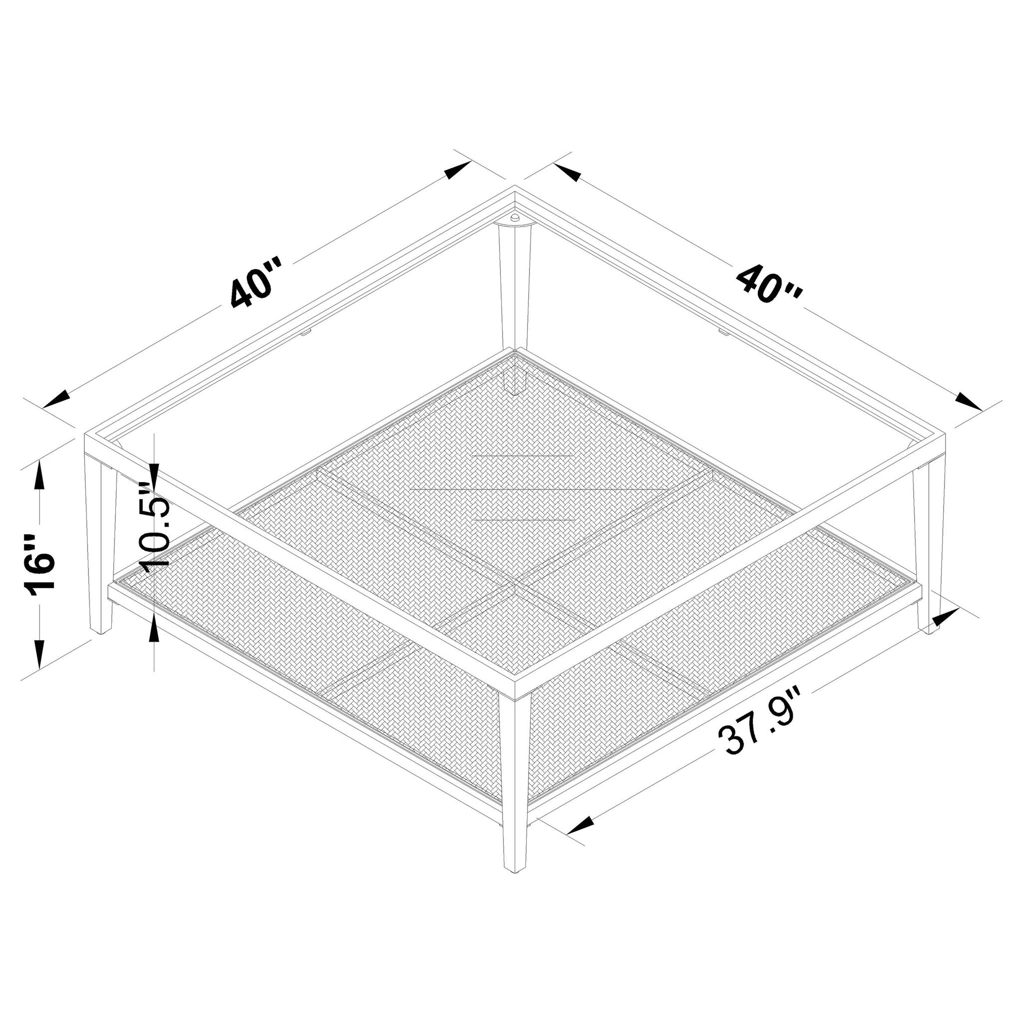 Kenneth - Square Coffee Table - Black