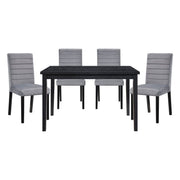 Andreas - 5 Piece Dining Room Set (Table & 4 Side Chairs) - Black / Gray