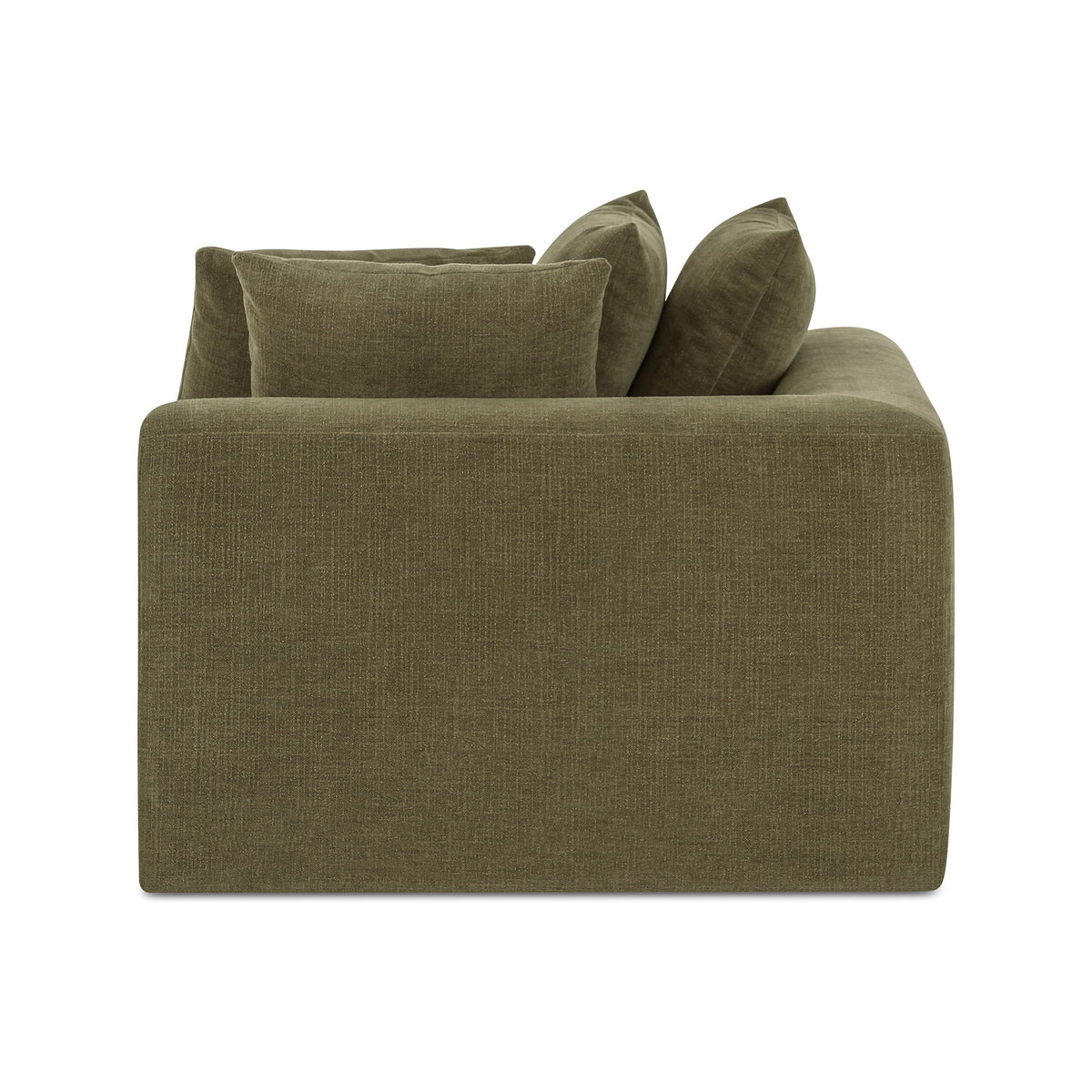 Davie - Corner Chair - Olive Green