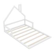 Elegant Floor Bed With House Shaped Headboard