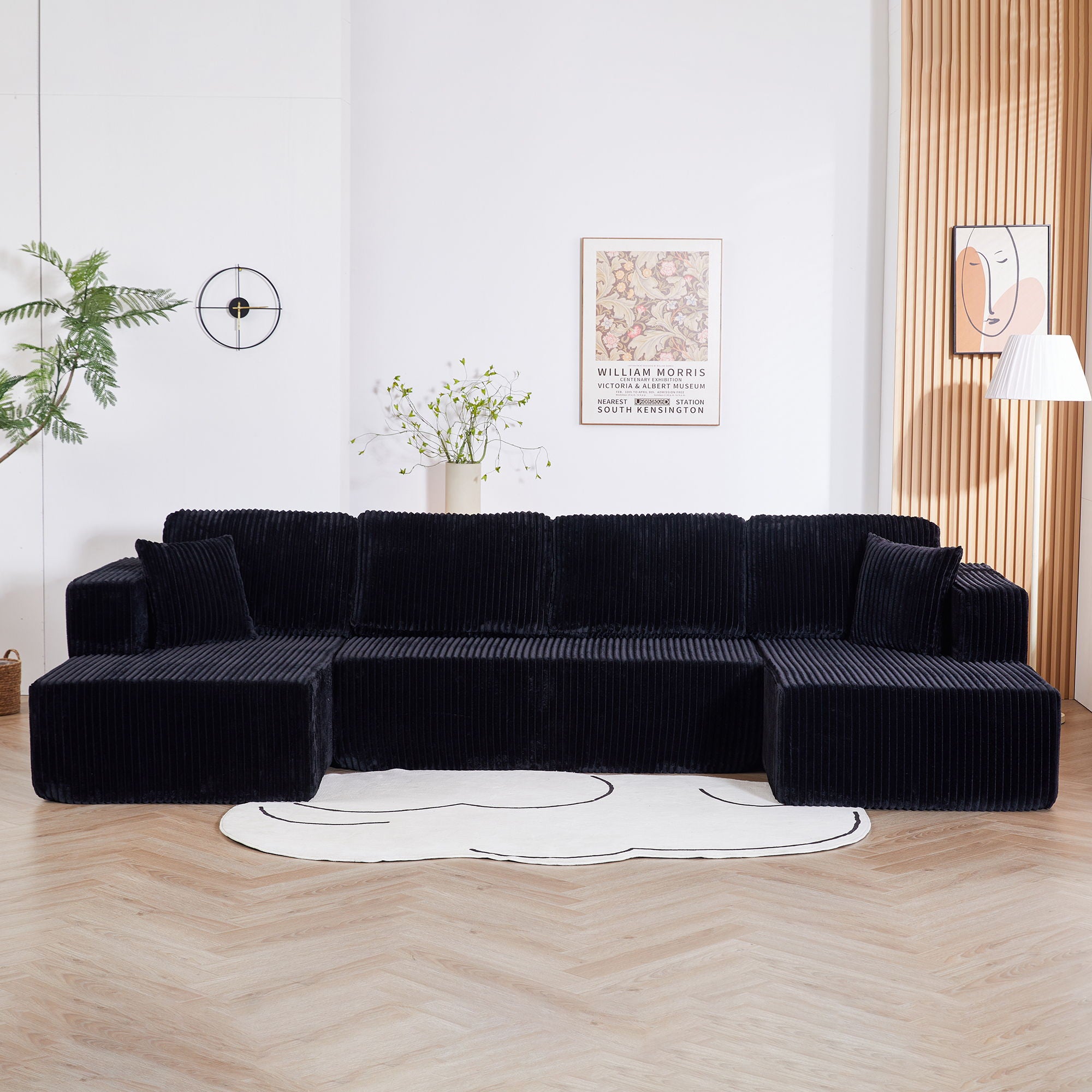 U-Shape Modular Sectional Sofa For Living Room