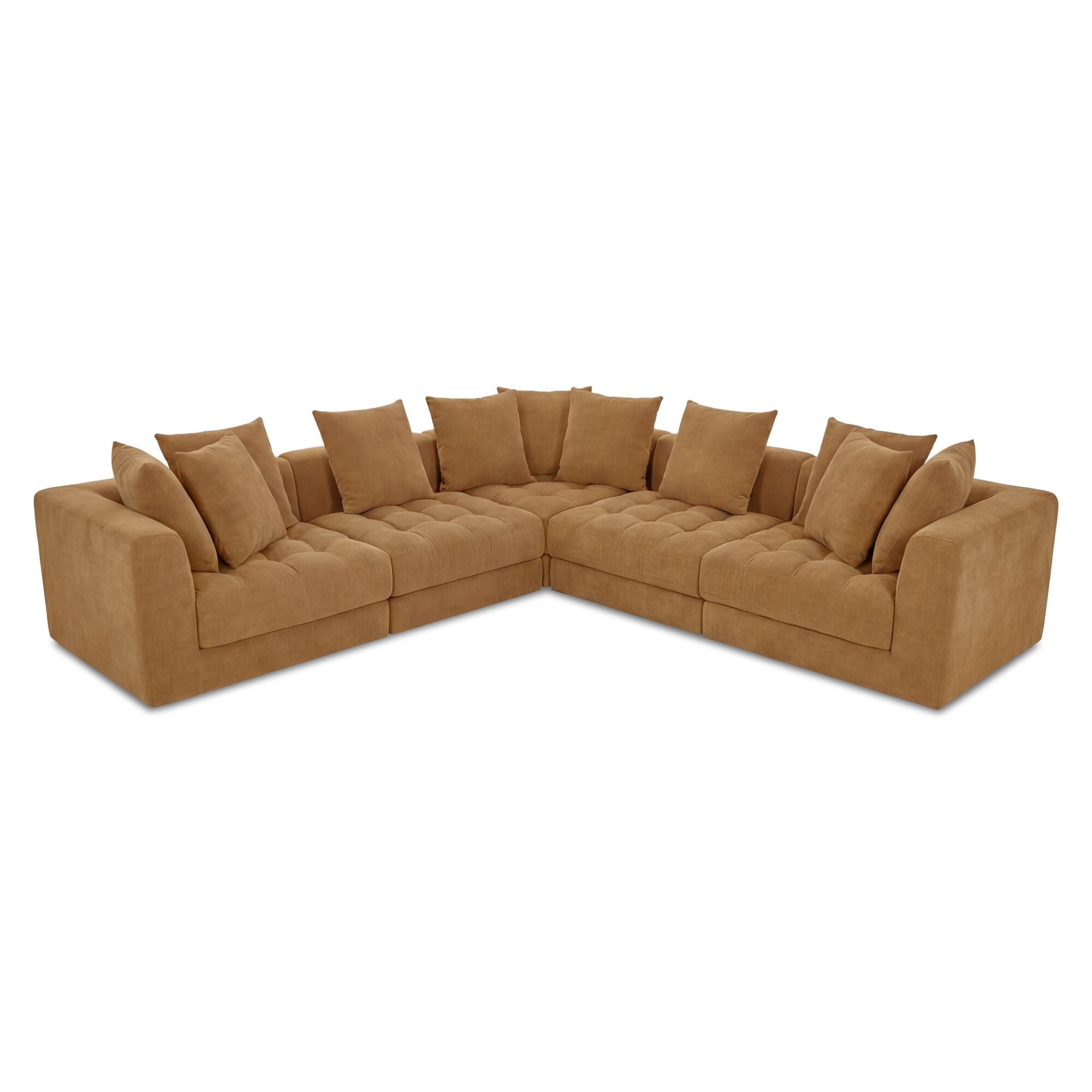 Davie - Classic L Modular Sectional - Golden Yellow