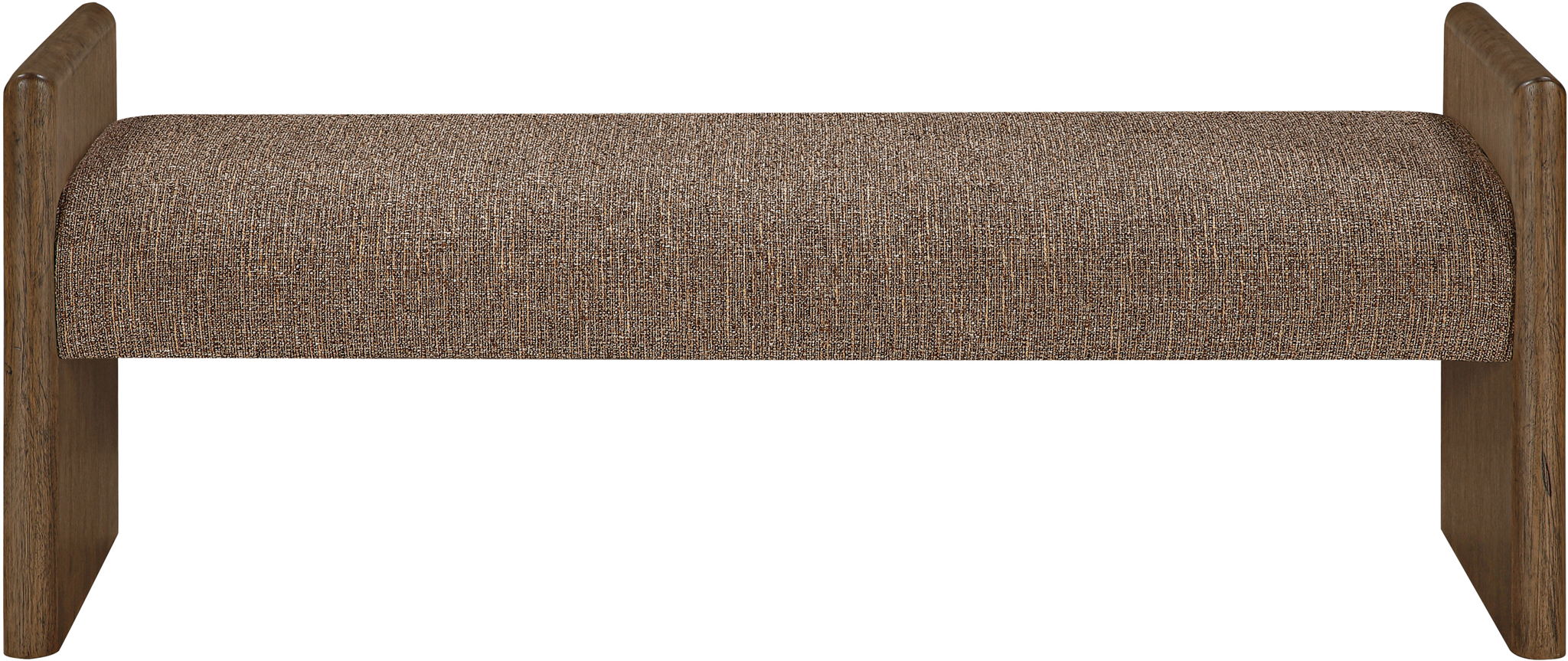 Hickory - Fabric Upholstered Bench - Brown Frame