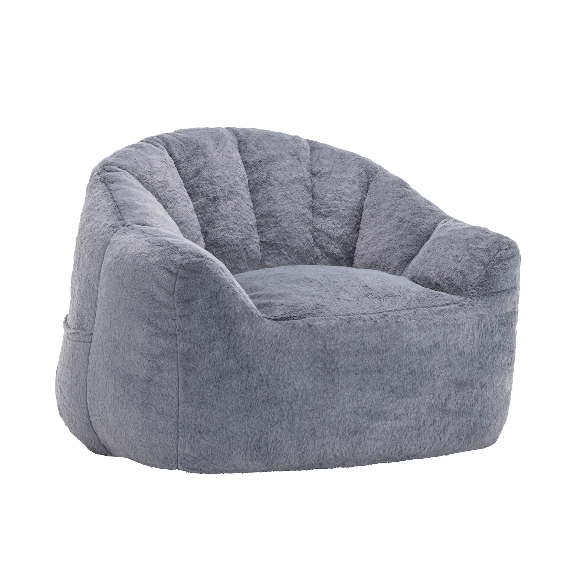 Beanbag Chair, Beanbag Sofa Chair With Armrests Stuffed High Density Foam