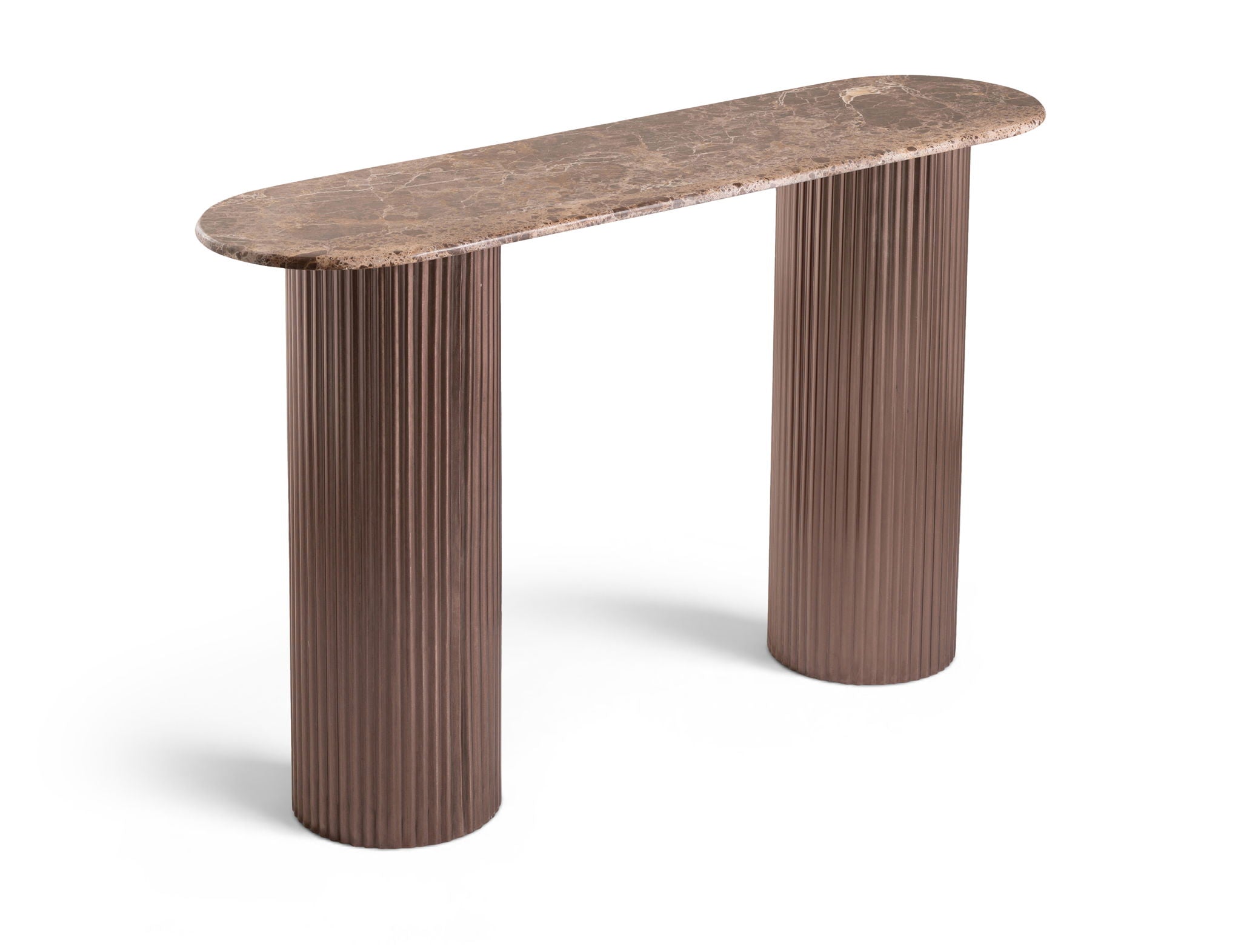 Cindra - Genuine Marble Top And Iron Base Console Table