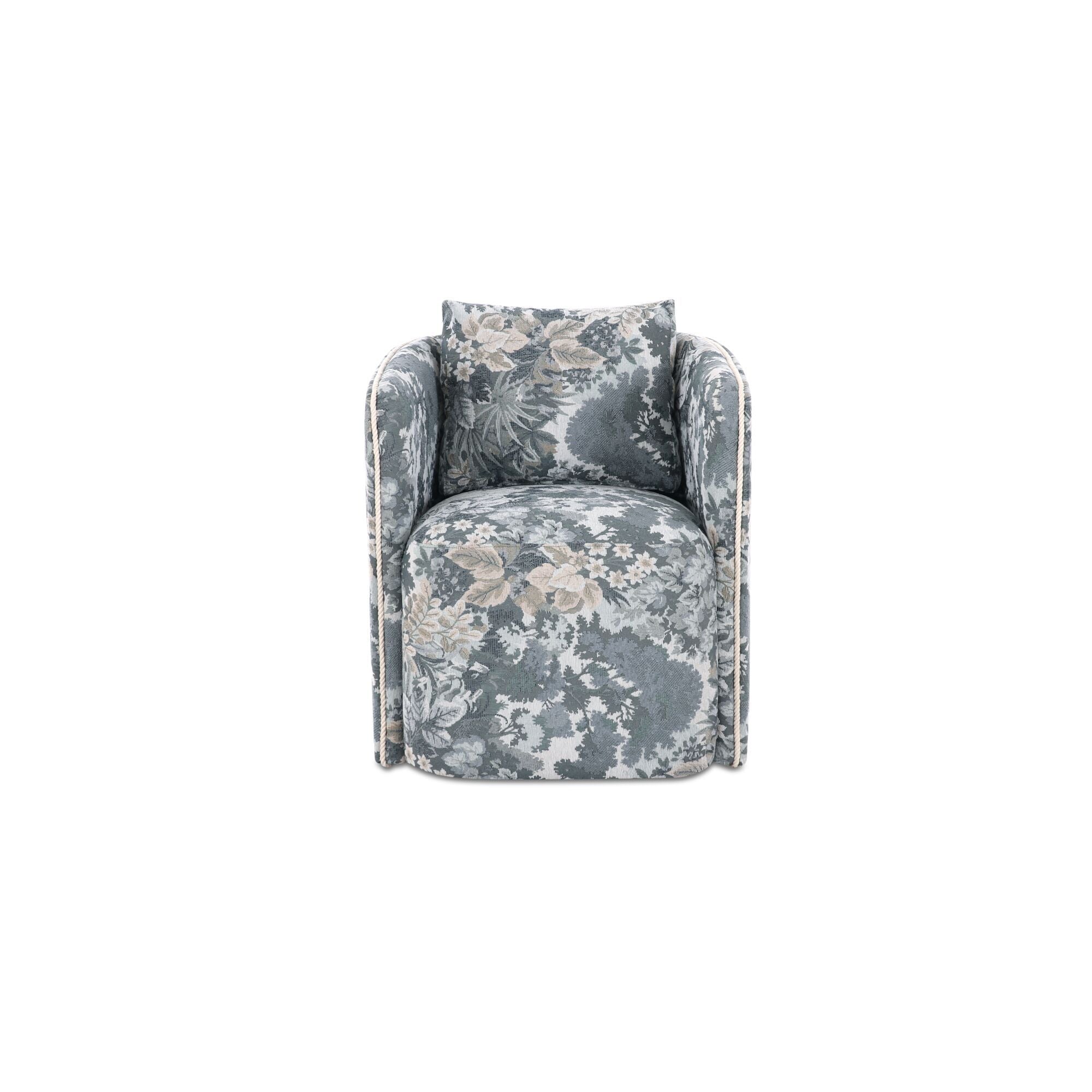 Cecil - Dining Chair Tapestry - Blue / Gray