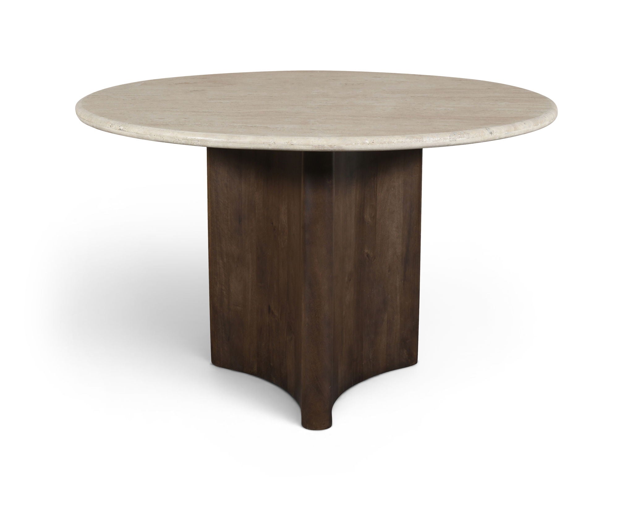 Pietra - Travertine And Mango Wood Dining Table