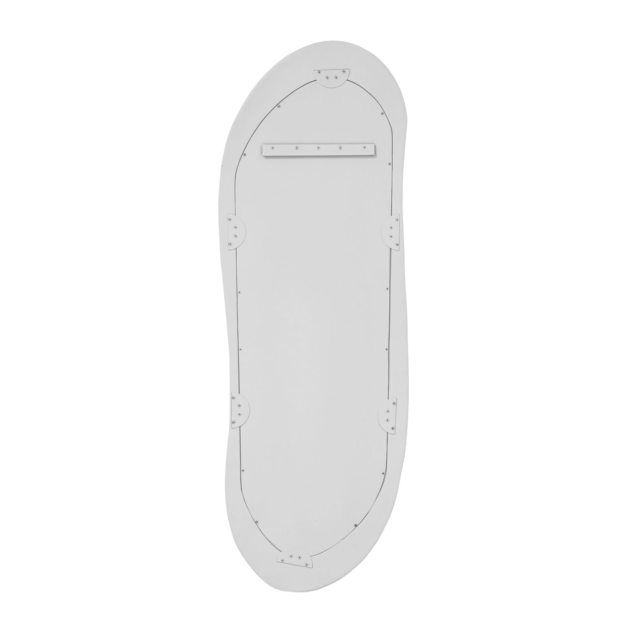 Orpheus - 20" x 59" Ribbed Floor Mirror - Faux Stone