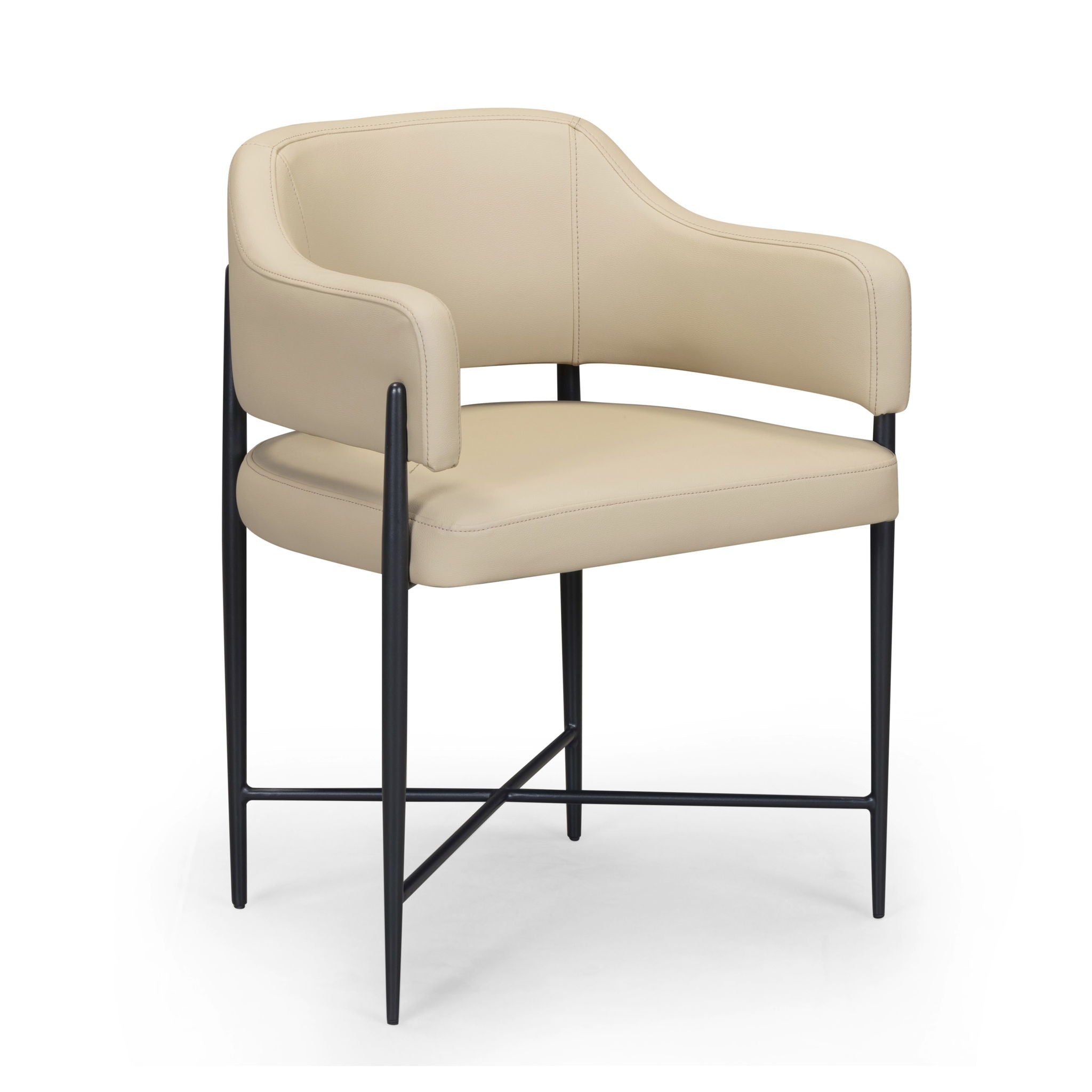 Sezanne - Vegan Leather Dining Chair - Taupe
