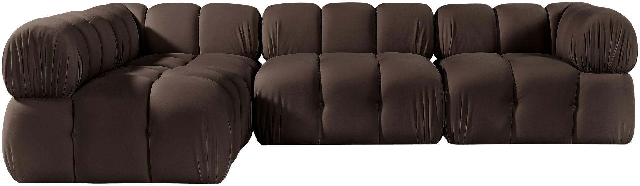 Orin - Fabric Velvet 4 Piece Modular Sectional