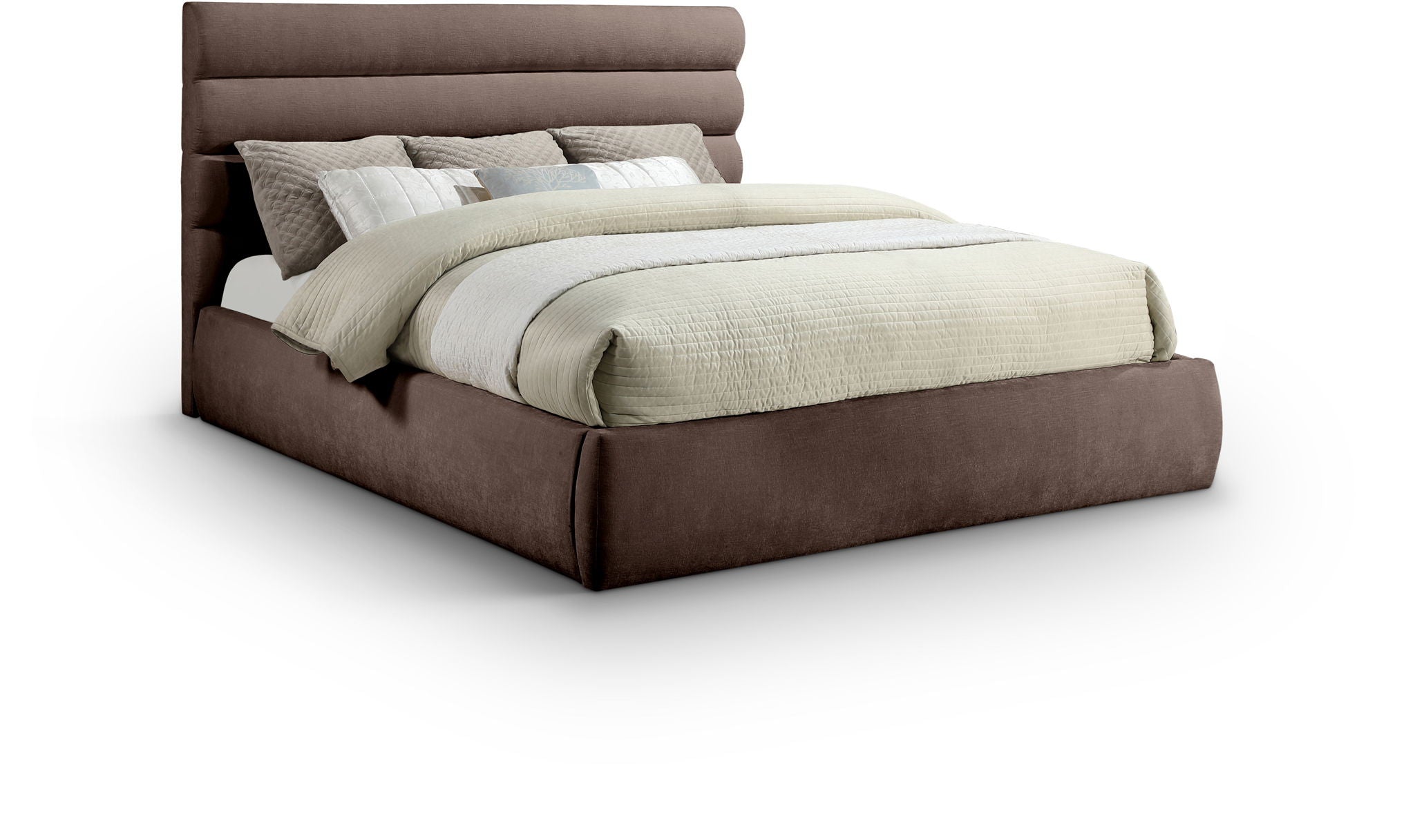 Adam - Chenille Fabric Bed With 52" Headboard