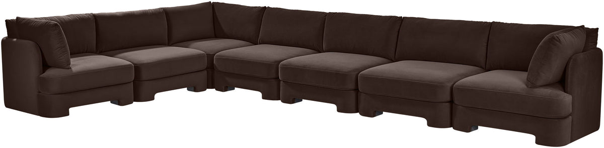 Hammond - Velvet Performance Fabric Upholstered 7 Piece Sectional