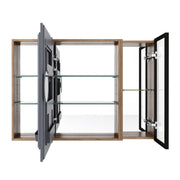 Wall Mounted Bathroom Mirror Cabinet With Soft Close Door, Adjustable Shelves - Imitative Oak