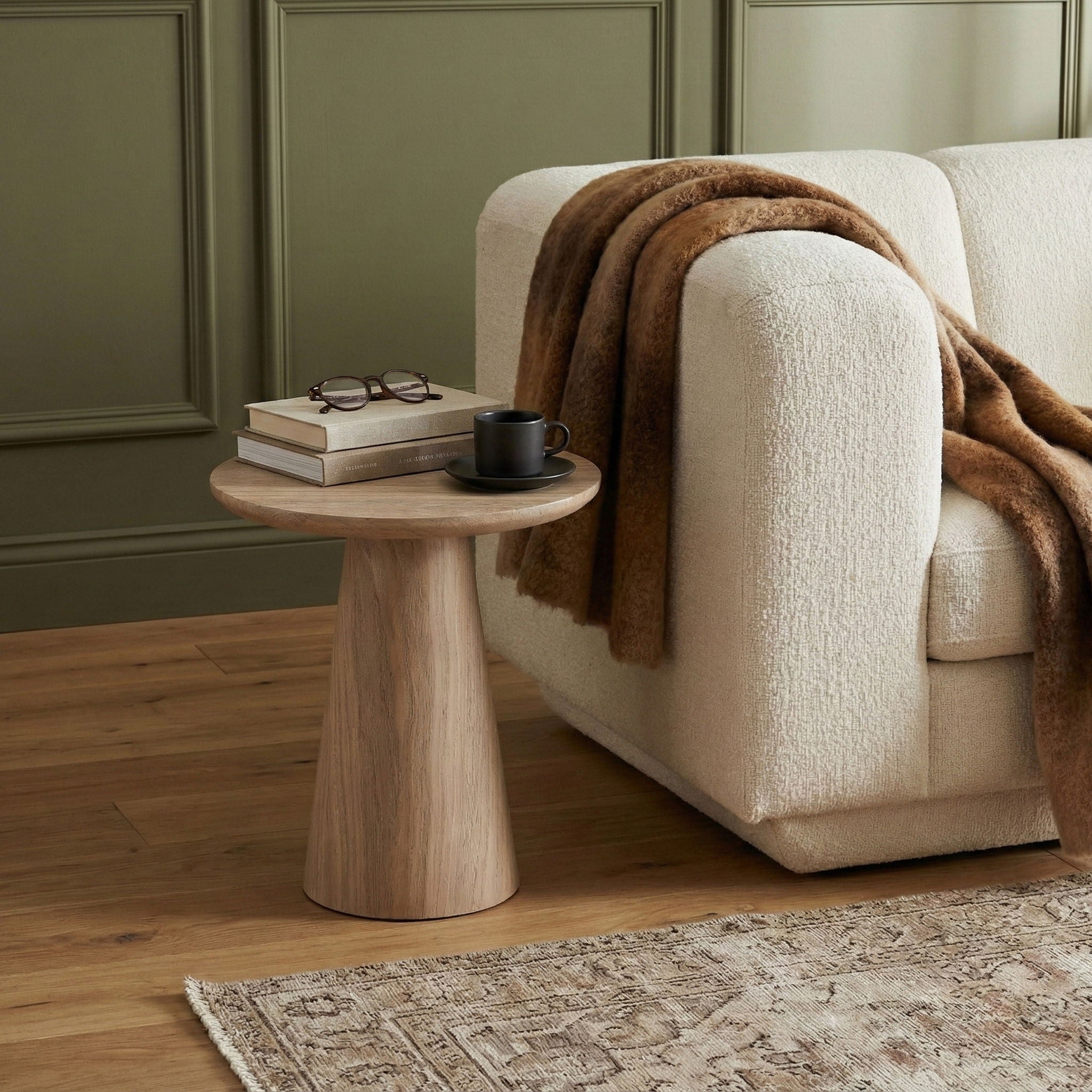 Cassino - Concrete Indoor/Outdoor End Table - Travertine