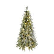 Snow Flocked Christmas Tree With LED Lights