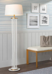 Rope Contemporary Floor Lamp - Natural / White