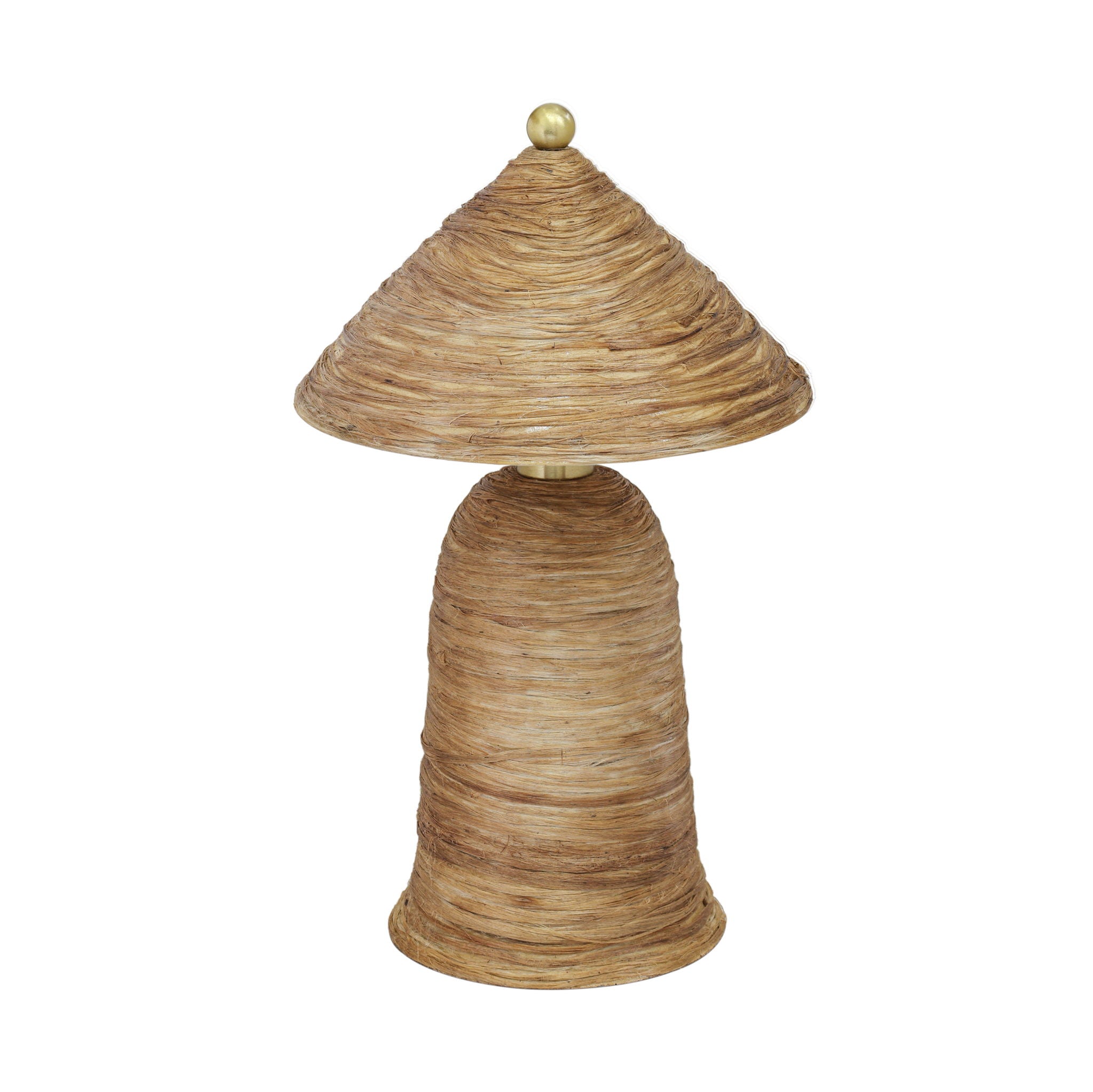 Coco - Coconut Fiber Pointed Table Lamp - Natural
