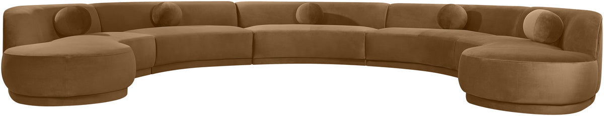 Avra - 192" Velvet Performance Fabric Upholstered Sectional