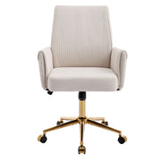 Ergonomic Mid-Back Office Chair With Striped Fabric