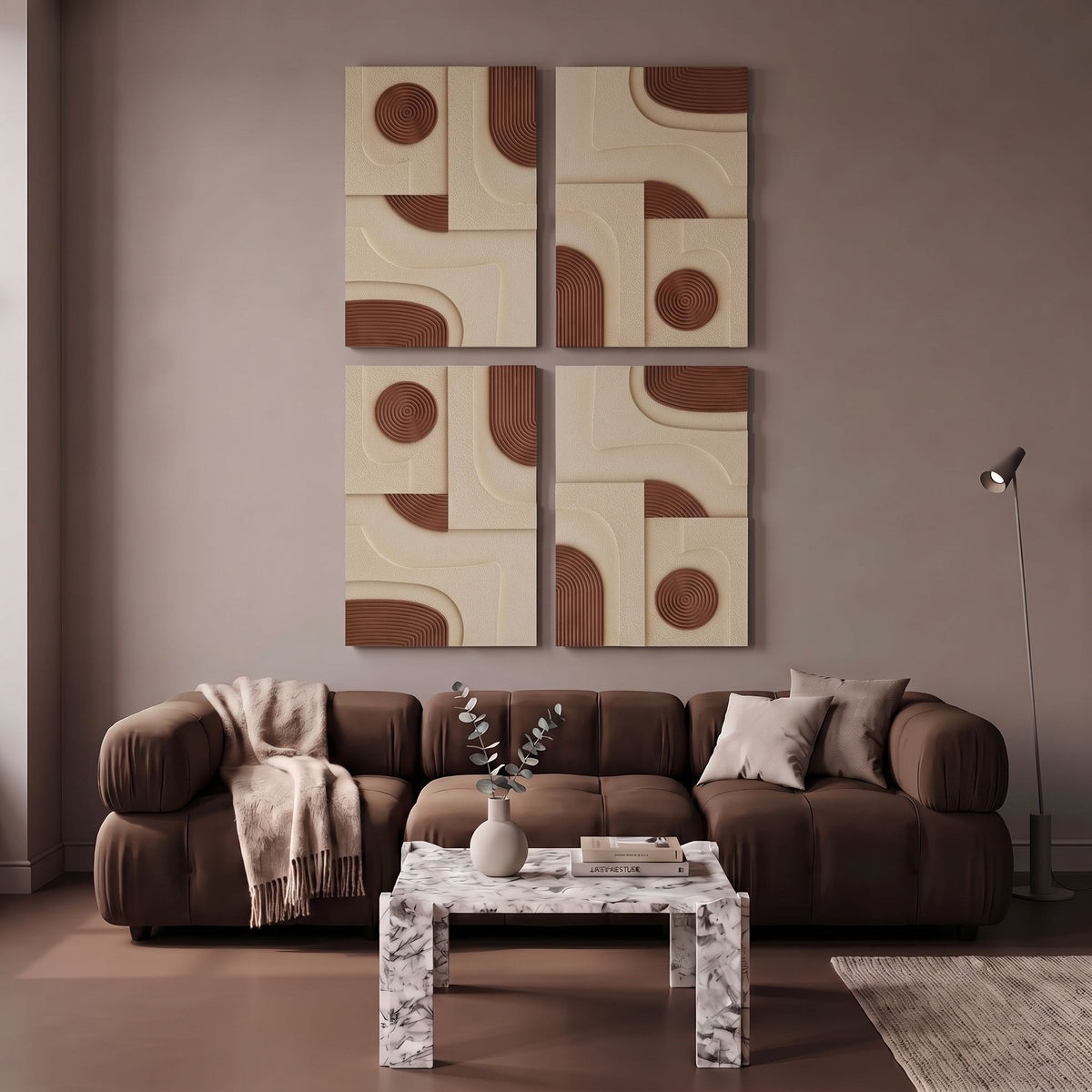 Element - Mango Wood 4 Piece Wall Art