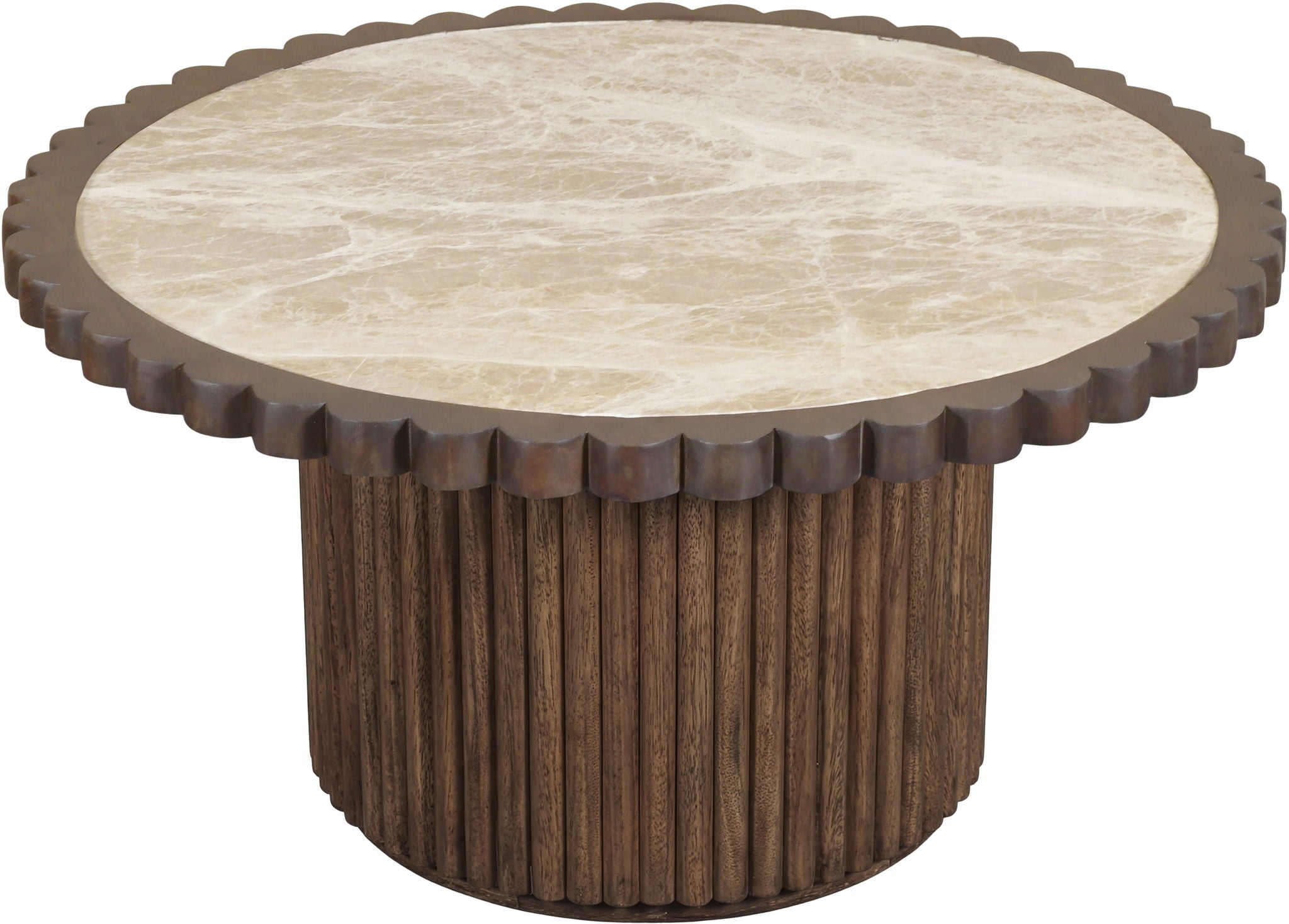 Elvira - Marble And Mango Wood Table