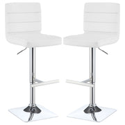 Fresco - Upholstered Adjustable Bar Stool (Set of 2) - White