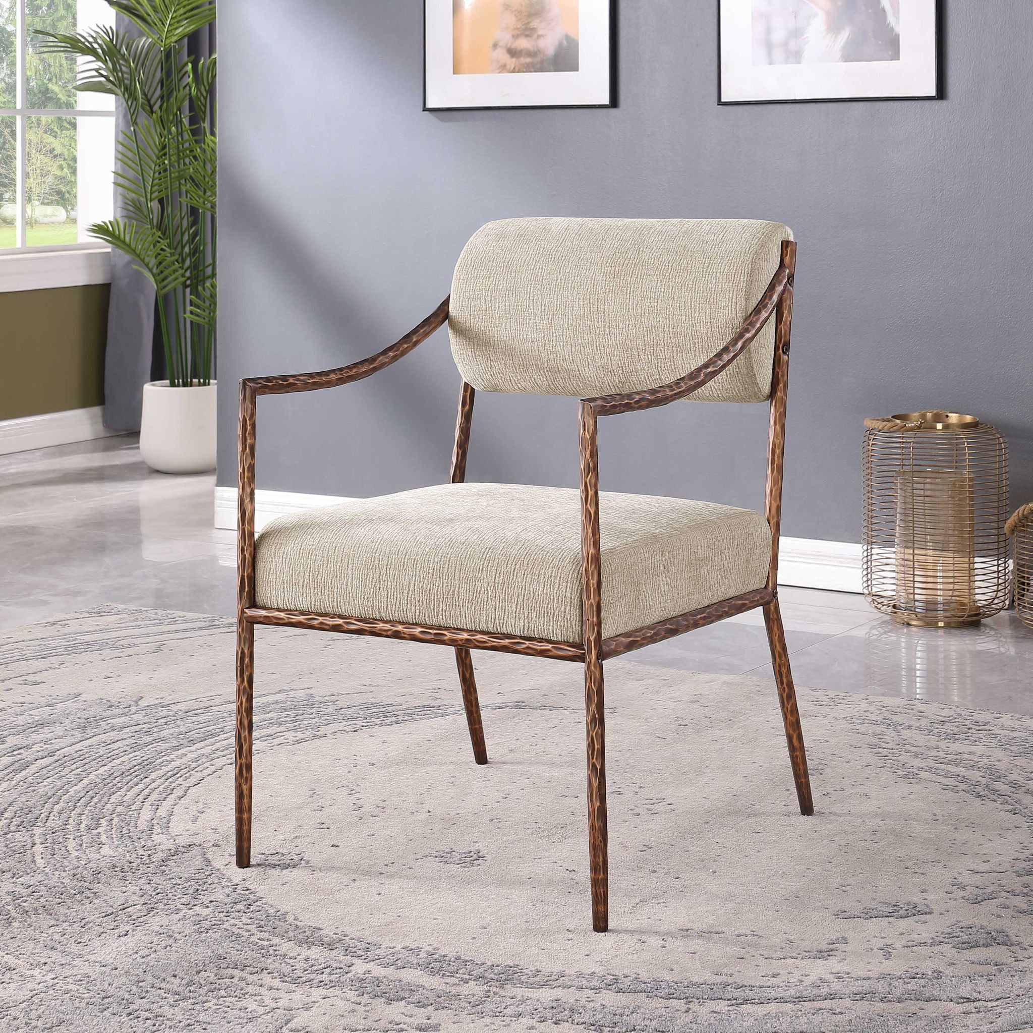 Bastille - Upholstered Dining Arm Chair (Set of 2) - Bronze Frame