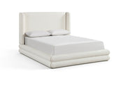 Chandra - Linen Textured Fabric Upholstered Bed